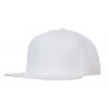 SnapBack with flat peak - 4187:White, Cotton, White